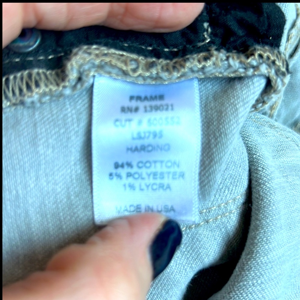 Frame Denim Le Rip - Harding- Light Grey 26 - Picture 2 of 3